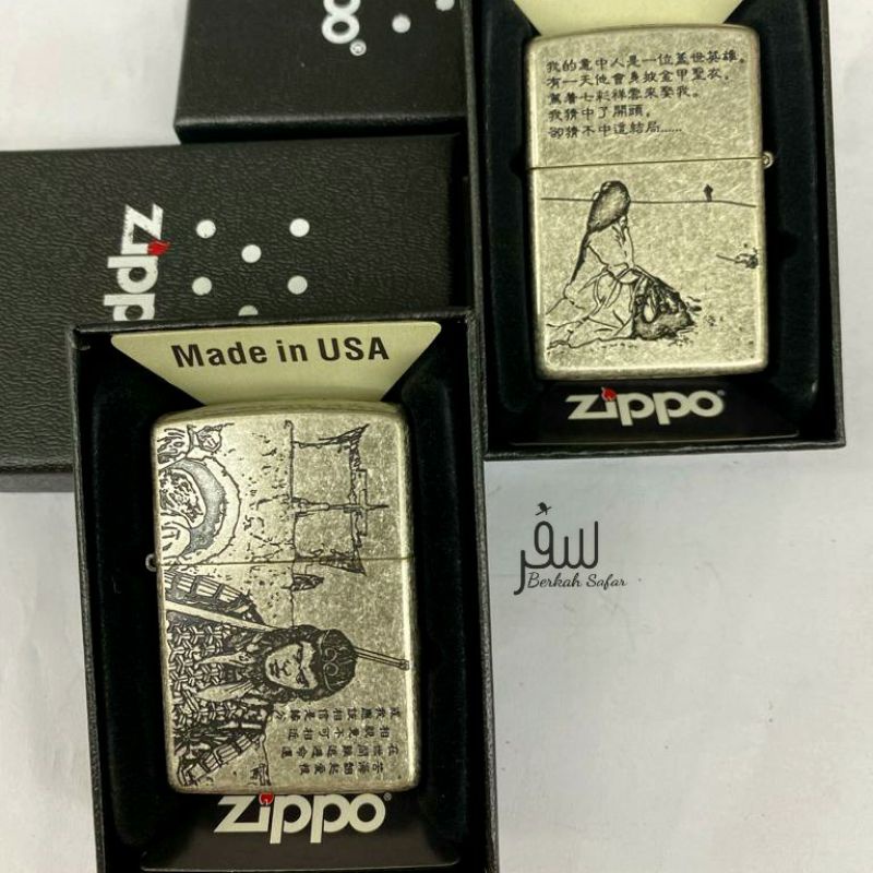 Korek Api Zippo Silver Grafir Legends Caisar Limited Super Premium Grade Ori - Free Box BISA COD