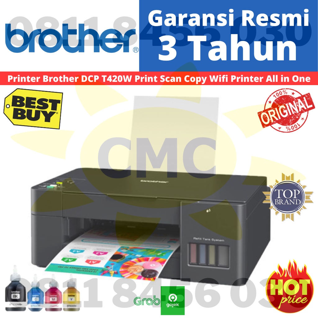 Printer Brother DCP T420W InkJet Print Scan Copy Wireless Resmi