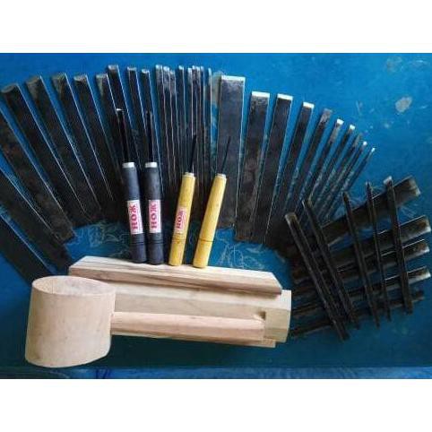 Alat pahat ukir kayu tatah ukir lengkap isi 44