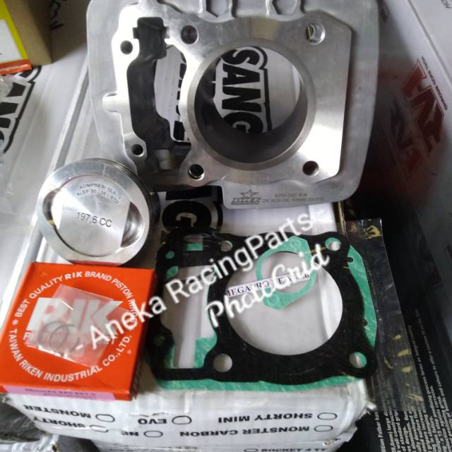 block seher bore up honda crf 150 megapro verza 197,6cc diameter 60 pin 14 Brt Racing blok seher crf