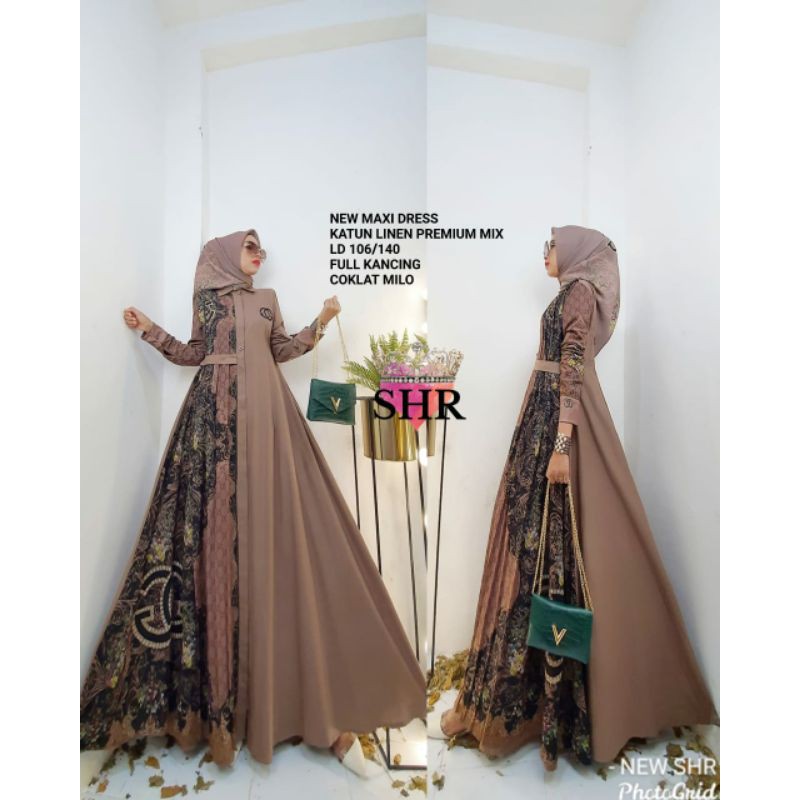 Maxi Dress Linen ori SHR