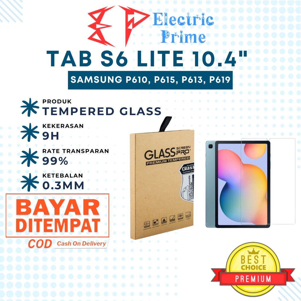 Tempered Glass Samsung Galaxy Tab S6 Lite 10.4 P610 P615 2020 2022 SM-P613 SM-P619 TRIPLEDI Anti Gores 9H Screen Protector