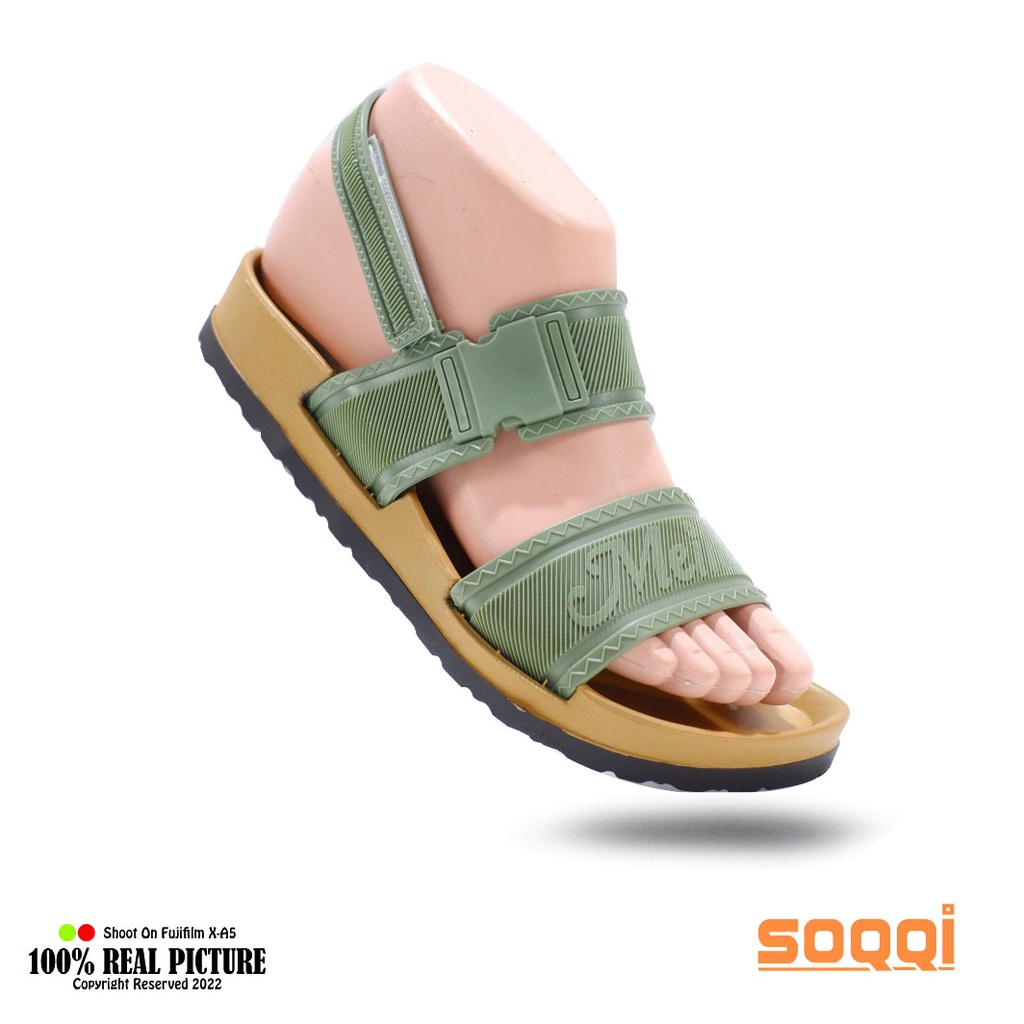 Sandal karet let tali belakang wanita selop import korea original sendal gunung jely cewek dewasa branded Soqqi-Mlsa 2039 2B terbaru promo cod murah 36-40