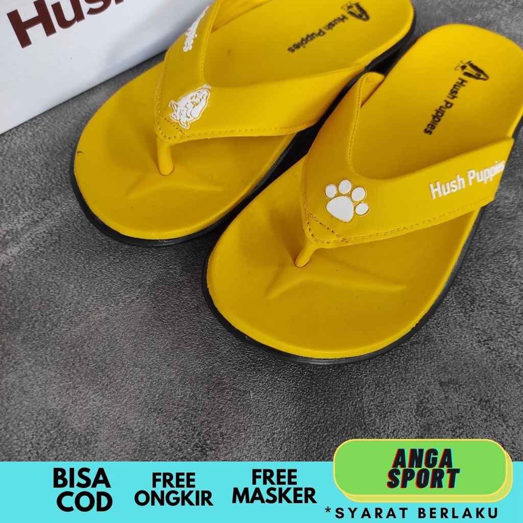 SANDAL JEPIT ANAK PEREMPUAN HUSH PUPPIES KUNING SENDAL ANAK LAKI LAKI CASUAL DISTRO KEREN PREMIUM