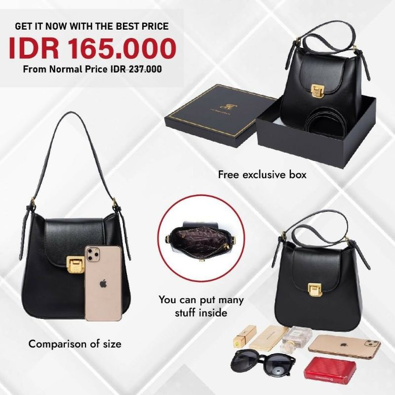 JIMS HONEY AMBER BAG TAS SELEMPANG BAHU WANITA (FREE EXCLUSIVE BOX)