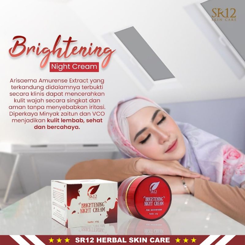 Brightening Cream SR12 | Brightening Day Cream SR12 &amp; Brightening Night Cream SR12 | Krim Wajah SR12