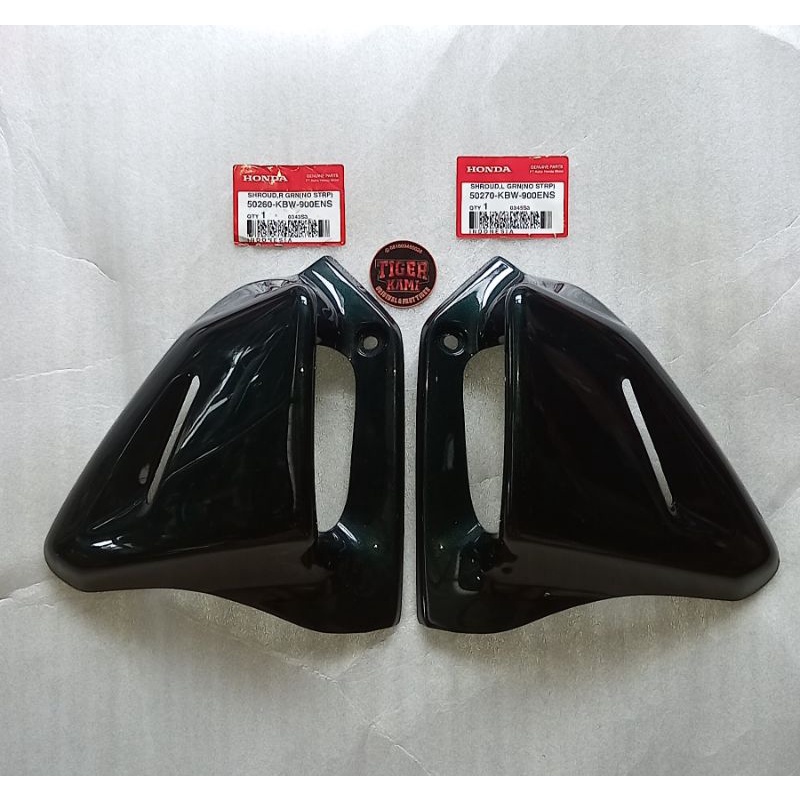 Sayap kuping kupingan tangki original tiger lawas lama warna hijau ijo set kanan kiri SHROUD, R L GR