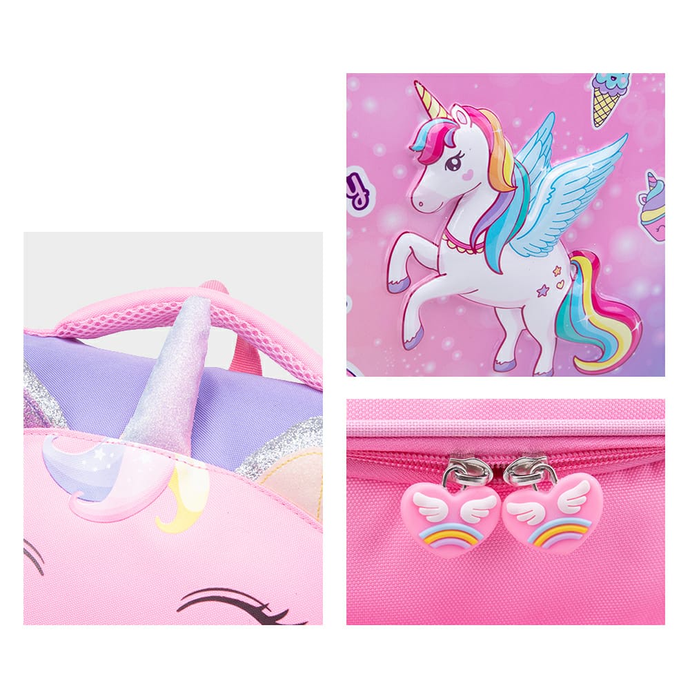 TAS SEKOLAH ANAK SD / TK TAS RANSEL UNICORN TIMBUL 3D WATERPROOF ANTI AIR ORIGINAL IMPORT GOOD QUALITY KADO ULTAH ANAK PEREMPUAN TAS BLINGBERRY ORIGINAL IMPORT