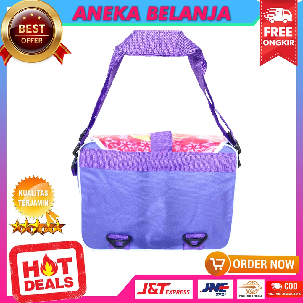 Tas Anak 2in1 Frozen Pink Lucu Selempang Ransel Sekolah Les Mudik Imut