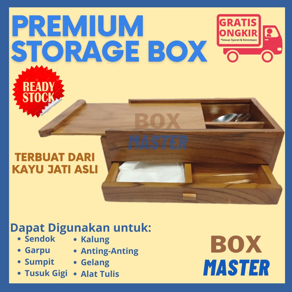 Kotak Perhiasan kotak penyimpanan tempat perhiasan kotak kayu kotak tisu alat tulis kotak box tempat