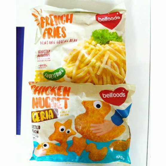 

belfoods french fries chicken nugget paket isi 2