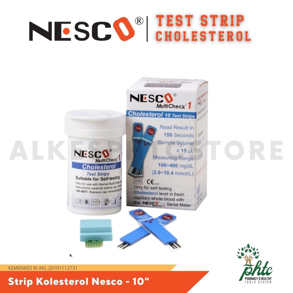 NESCO Cholesterol Strip Koles l Refill Stik Kolesterol Isi 10 Strip