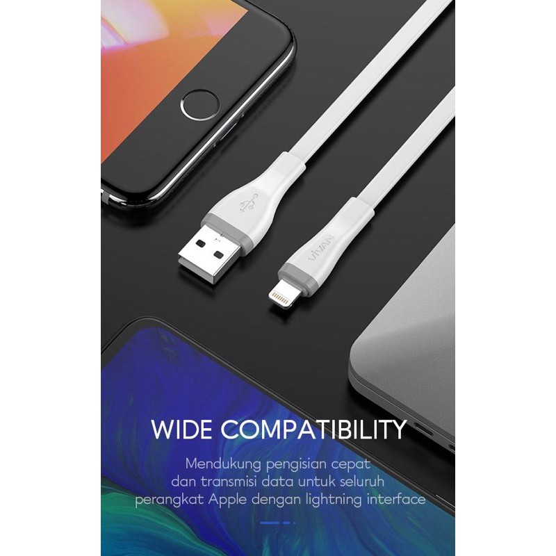 KABEL VIVAN SL100S IPHONE ORIGINAL HIGHSPEED CHARGING &amp; DATA TRANSFER
