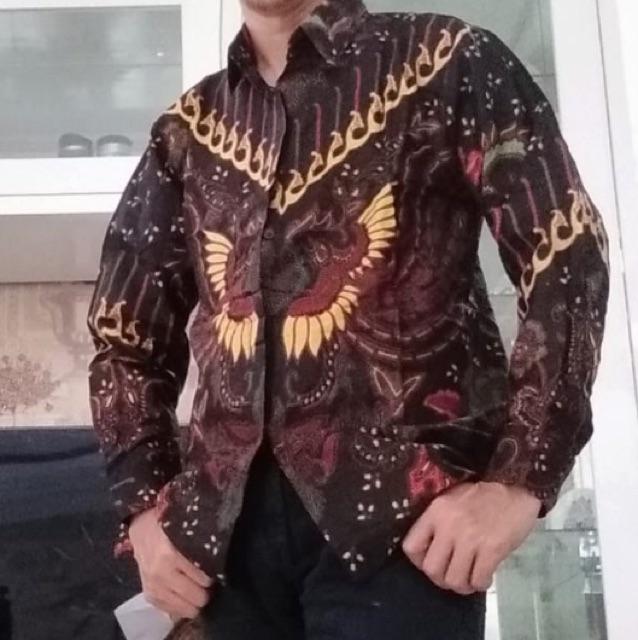 Kemeja Batik Pria Modern Lengan Panjang Casual Modis Slim Fit Trendy Masa Kini Ol 162