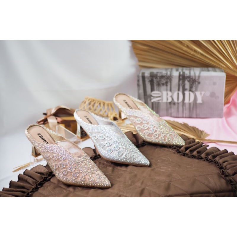 SANDAL HEELS PESTA IMPOR WANITA NOBODY 5198-1 BISA COD