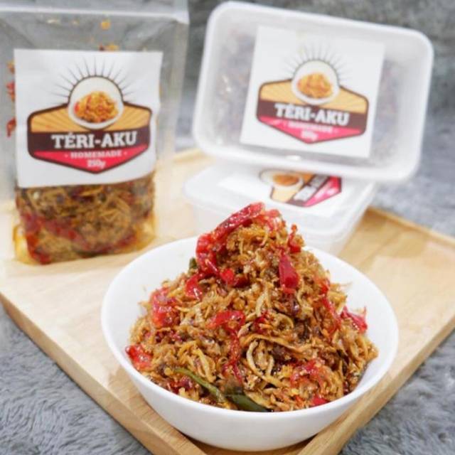 

TERI-AKU Teri Medan Cabe Bawang 100gr Sambel Teri Nasi Sambal Ikan