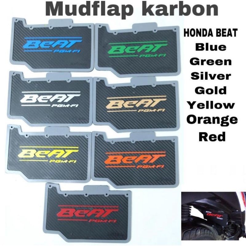 Mudflap Beat Injeksi Beat Fi Karbon Series all new