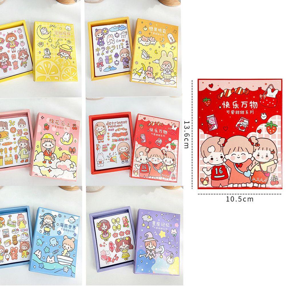 Mxbeauty Stiker Kartun Set DIY 50pcs Stiker Hias Tangan Akun Foto Jurnal Stiker Scrapbooking Deacls