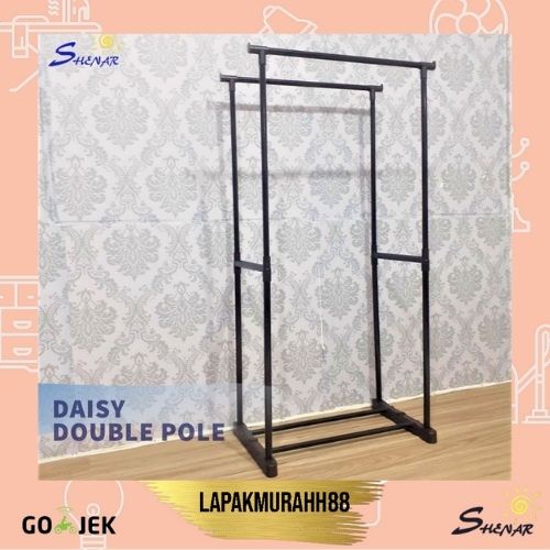 SHENAR GANTUNGAN SERBAGUNA BERDIRI UNTUK BAJU LAUNDRY SETRIKAAN PAJANGAN STAINLESS STEEL STAND HANGE