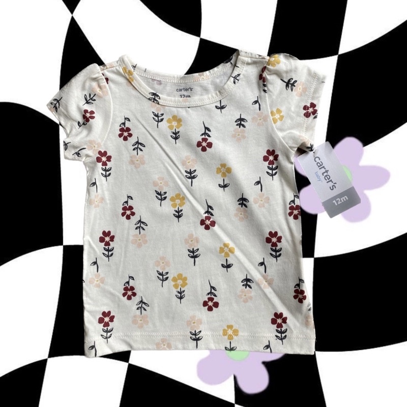 carters baby shirt girl - kaos branded anak murah