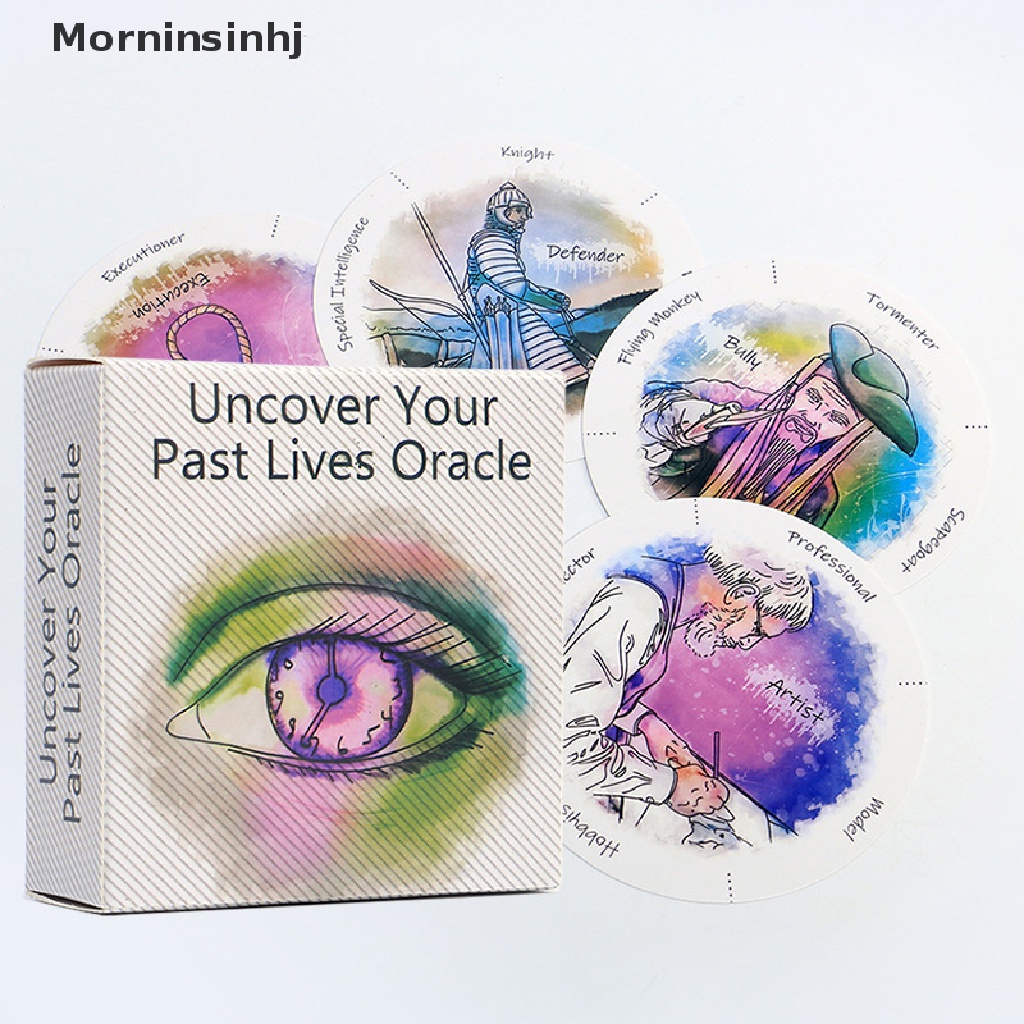 Mornin Uncover Your Past Life Oracle Deck Kartu 87 Bentuk Bulat Dengan Buku Panduan PDF