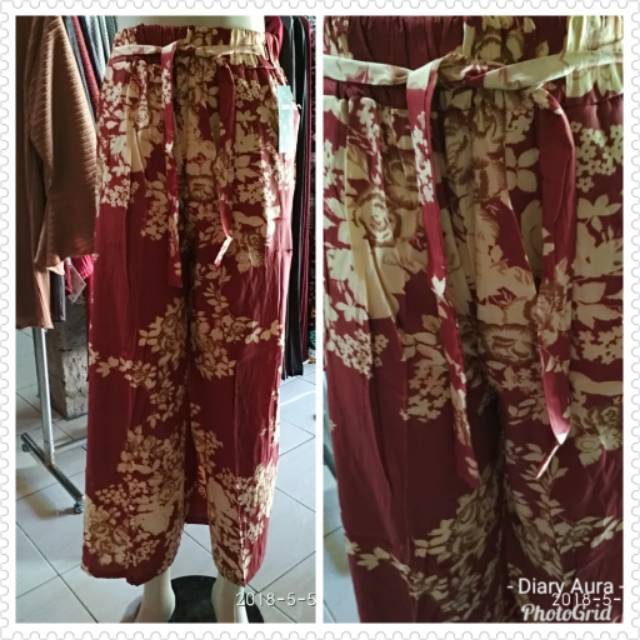 Celana Kulot Katun bahan linen look  / celana kulot katun linen look / celana kulot wanita