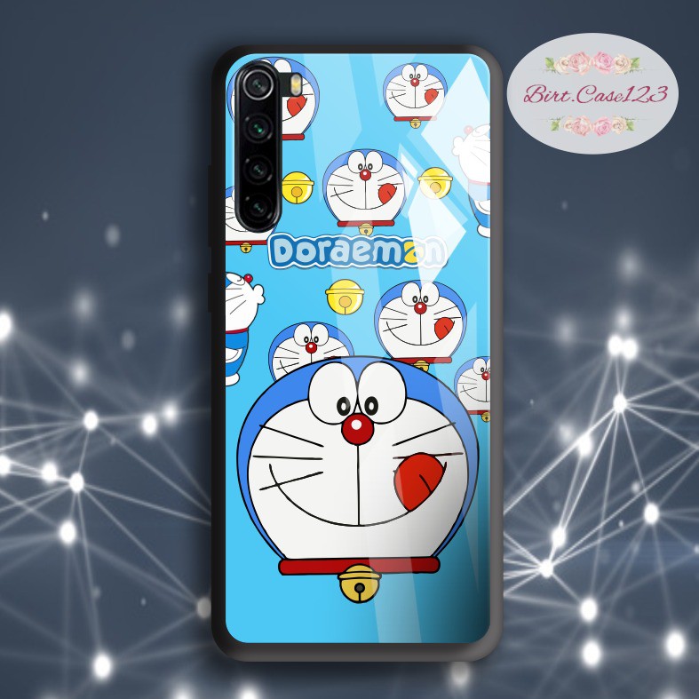 back case glass doraemon Oppo A3s A1k A5 A9 2020 A7 F9 A5s A31 A52 A53 A92 A37 A57 A59 A71 BC5092