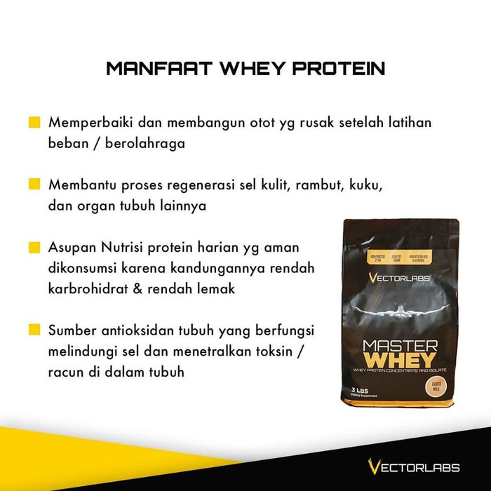 Ready Stock Master Whey Vectorlabs 3 Lbs Mango Milkshake Indonesia