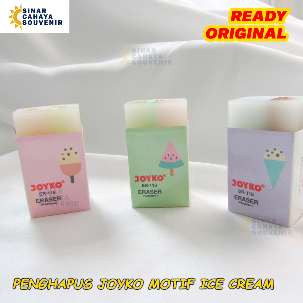 

Penghapus Joyko Ice Cream | Hapusan Pensil | Eraser ATK Stationery Murah Lucu Unik