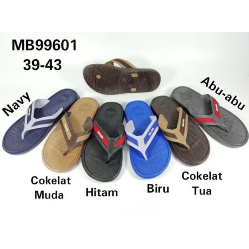 (COD) TERMURAH Sandal Jepit cowok laki karet new era