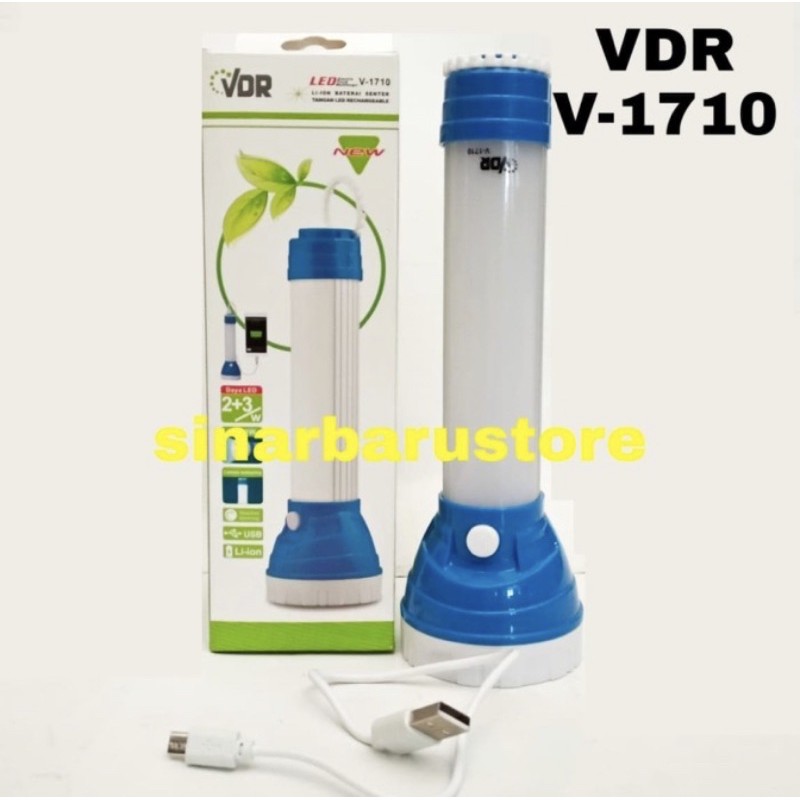 Senter + Lampu Darurat/Emergency LED Cas/Charger "VDR" V-1710