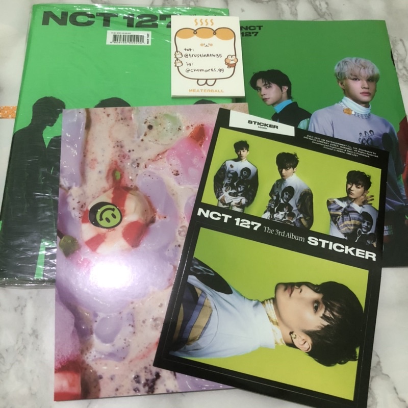 NCT 127 ALBUM STICKER STICKY VER postcard sticker mark yuta fullset minus pc