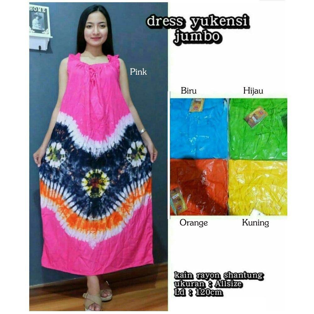 Daster jumbo yukensi batik baju tidur wanita bumil tanpa lengan