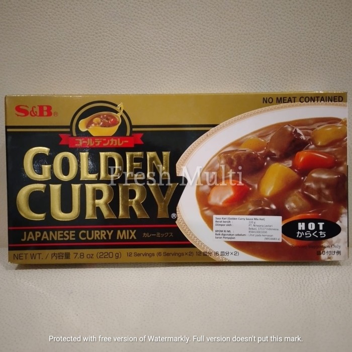 

Ready- Golden Curry Sauce S&B / Bumbu Kari Jepang 220Gr - Medium Hot