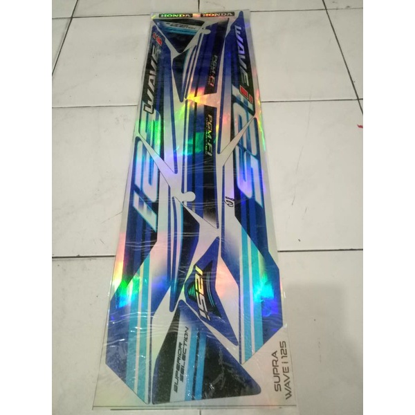 striping sticker variasi hologram Supra x 125 wave