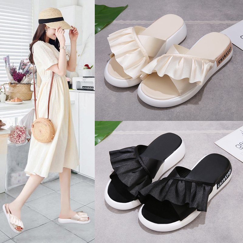 nb-965,  sandal flat wanita import fashion sandal wanita cantik dan terpopular 5075