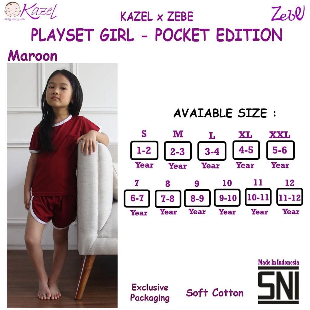 CUCI GUDANG 7.7 Girl 7-12 Tahun Setelan Kazel Playset Pocket Edition Anak Perempuan CBKS