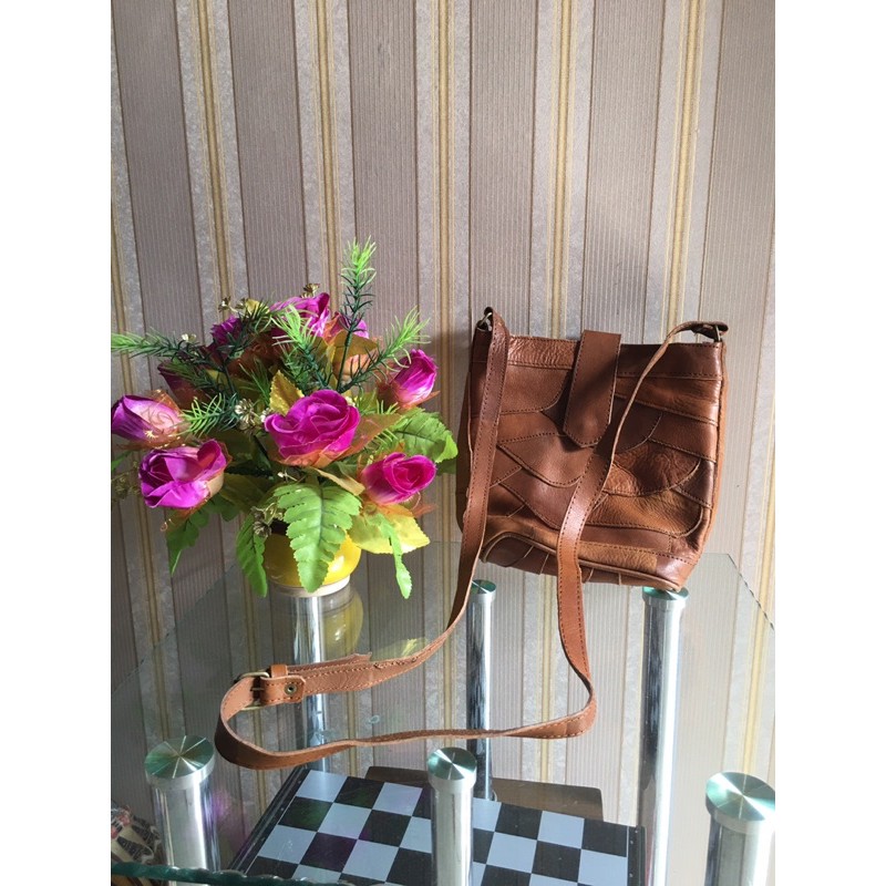 Tas Kulit Patchwork Asli
