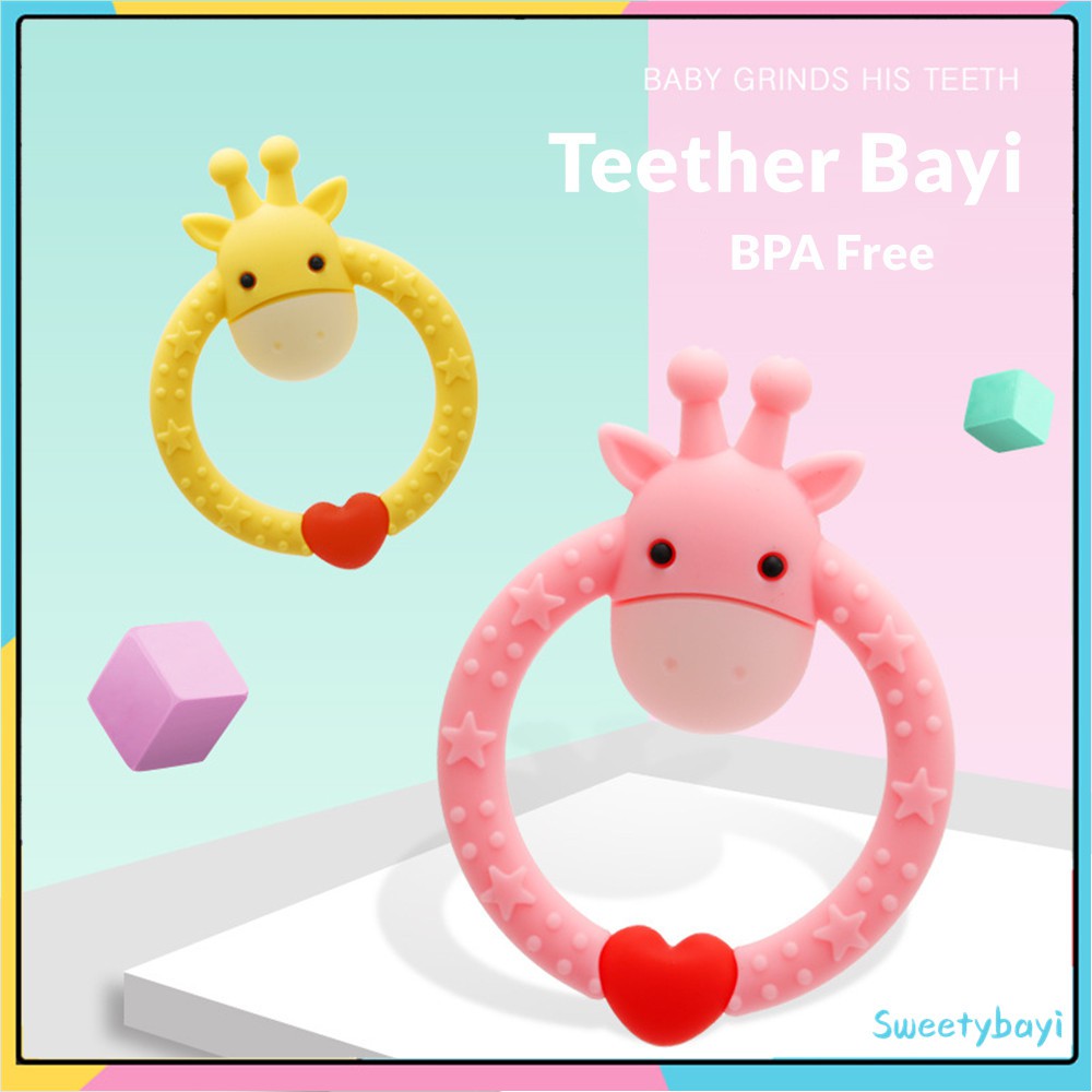 Sweetybayi teether bayi silikon /mainan gigitan bayi