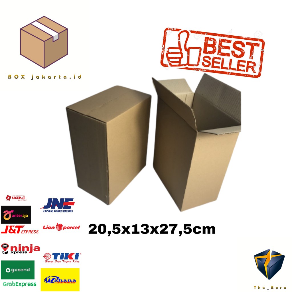 

Kardus Karton Box Ukuran 20,5x13x27,5 cm Box ST untuk packing Souvenir -dll