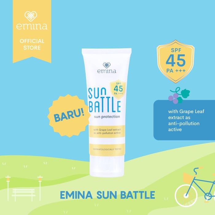 emina Sunscreen Sunblock Tabir Surya sun battle 45spf