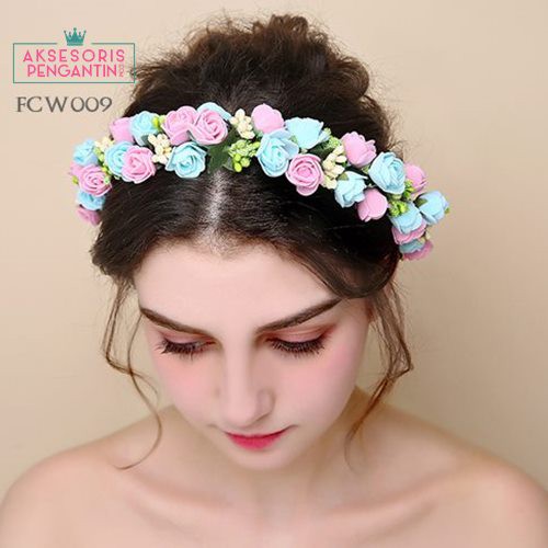 [PRODUK TERBATAS] MAHKOTA BUNGA AKSESORIS PENGANTIN FLOWER CROWN WEDDING FCW009