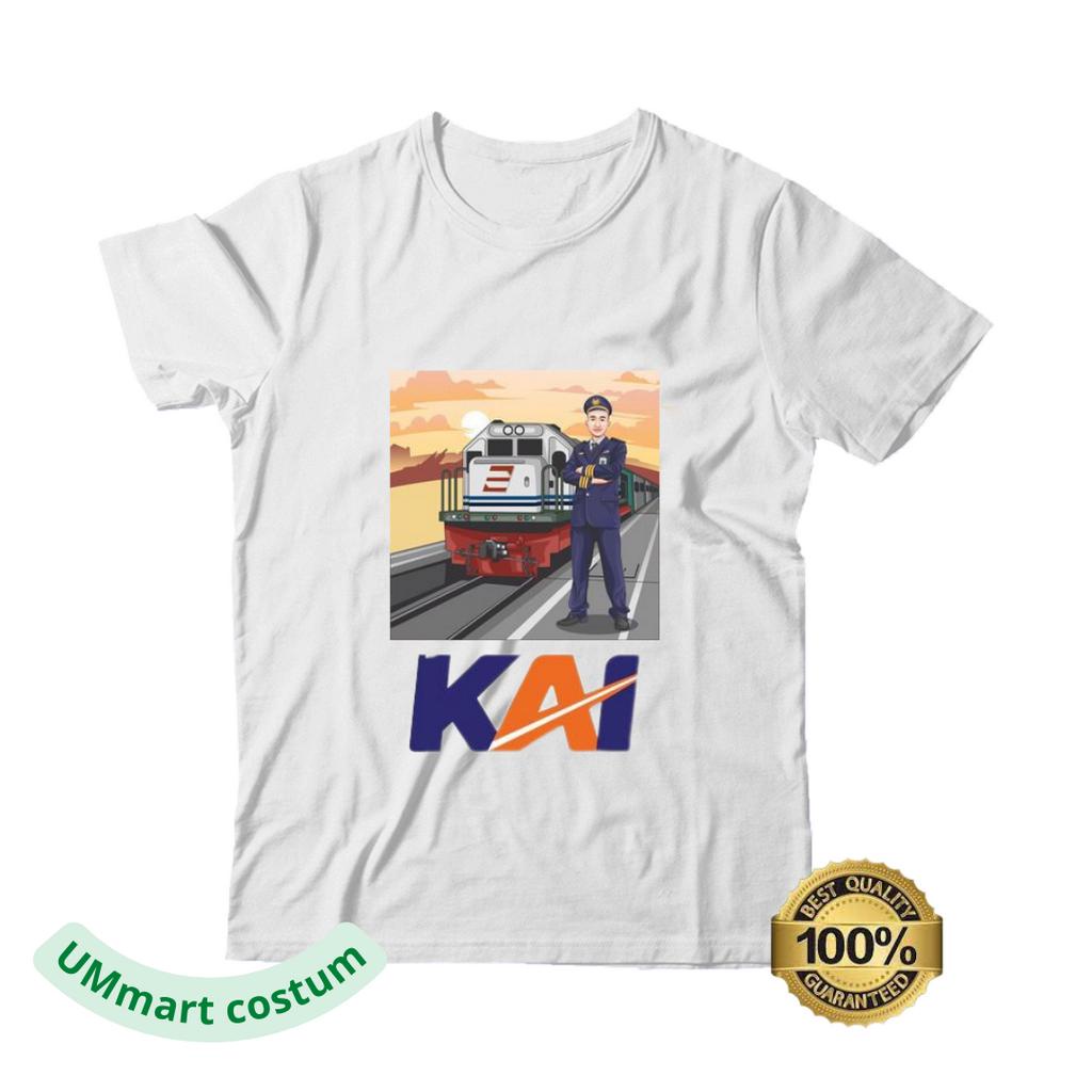 Baju Kaos Anak Gambar Kereta Dan Masinis // Kaos Anak Kereta api