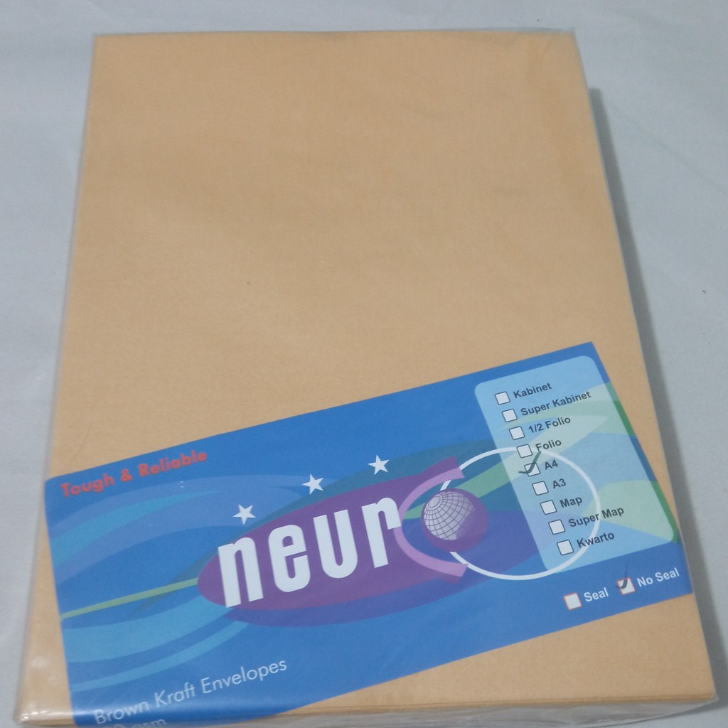

Amplop Coklat Ukuran A4 Neuro ( 30 x 22 cm ) NON SEAL