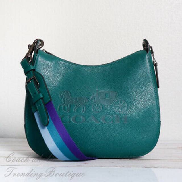 Tas Coach f72702 Jess Hobo Shoulder Bag Viridian New Original Shopee