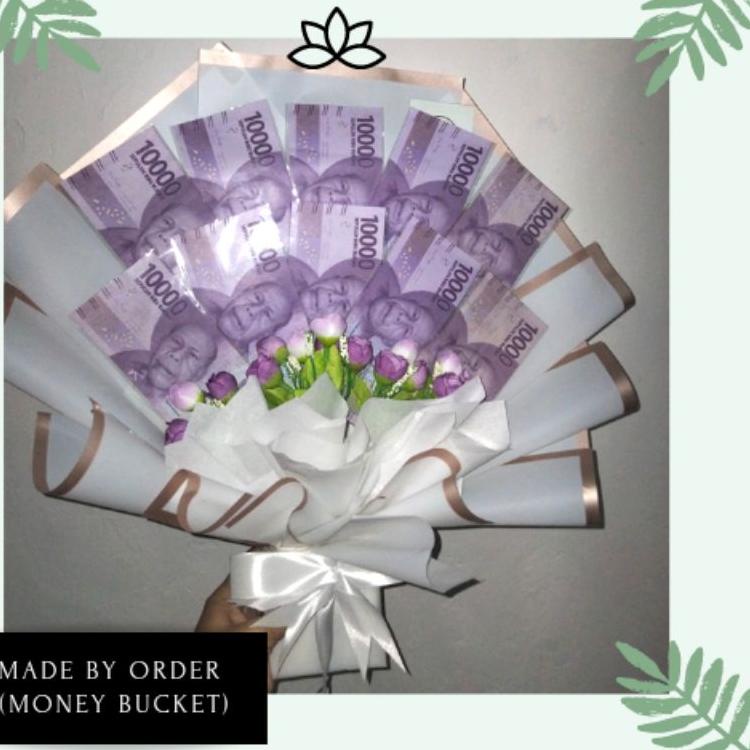 SALEE.. Bucket pecahan uang 10k asli