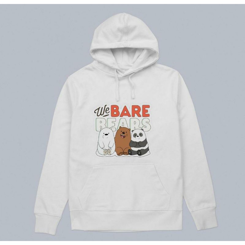 JAKET SWEATER Hoodie Jumper We Bare Bears Miniso Size S-XXL Unisex PRIA WANITA BIG SIZE