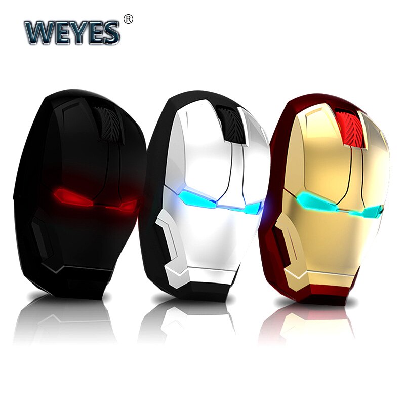 Mouse Wireless Gaming Iron Man Komputer Laptop Murah Unik