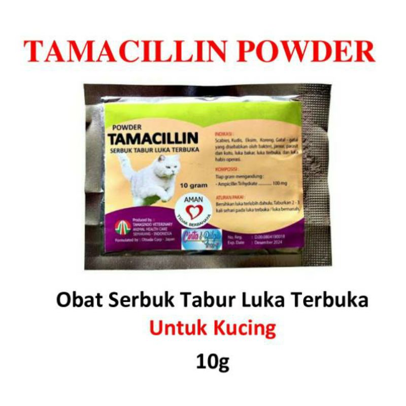 Tamacillin Serbuk Tabur Obat Luka Kucing