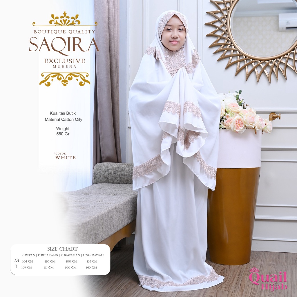 MUKENA SAQIRA KIDS Anak Quail Hijab